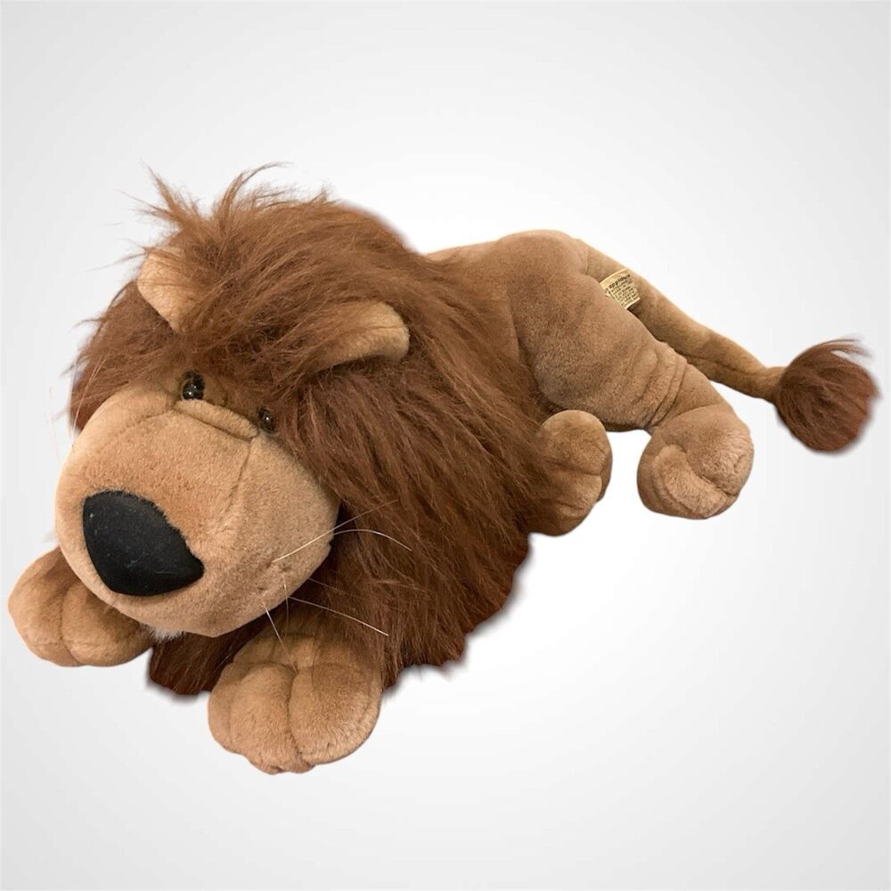 RARE Vintage Applause Big Lion Plush Stuffed Animal Cute 20”